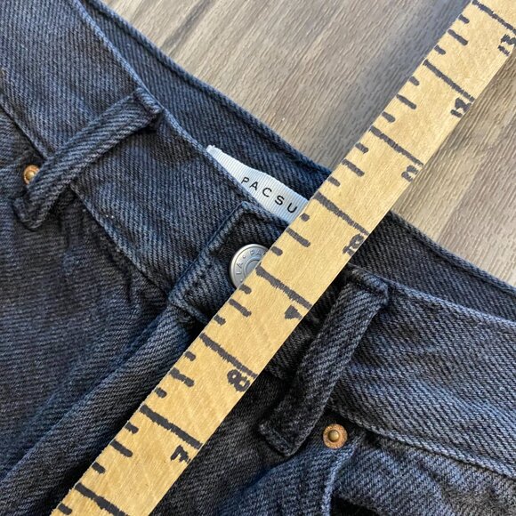 PacSun 90s Girlfriend Denim Jean Shorts Size 22 Black - Picture 7 of 8